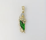 Plated Small Multicolor Saint Jude Thaddaeus Pendant