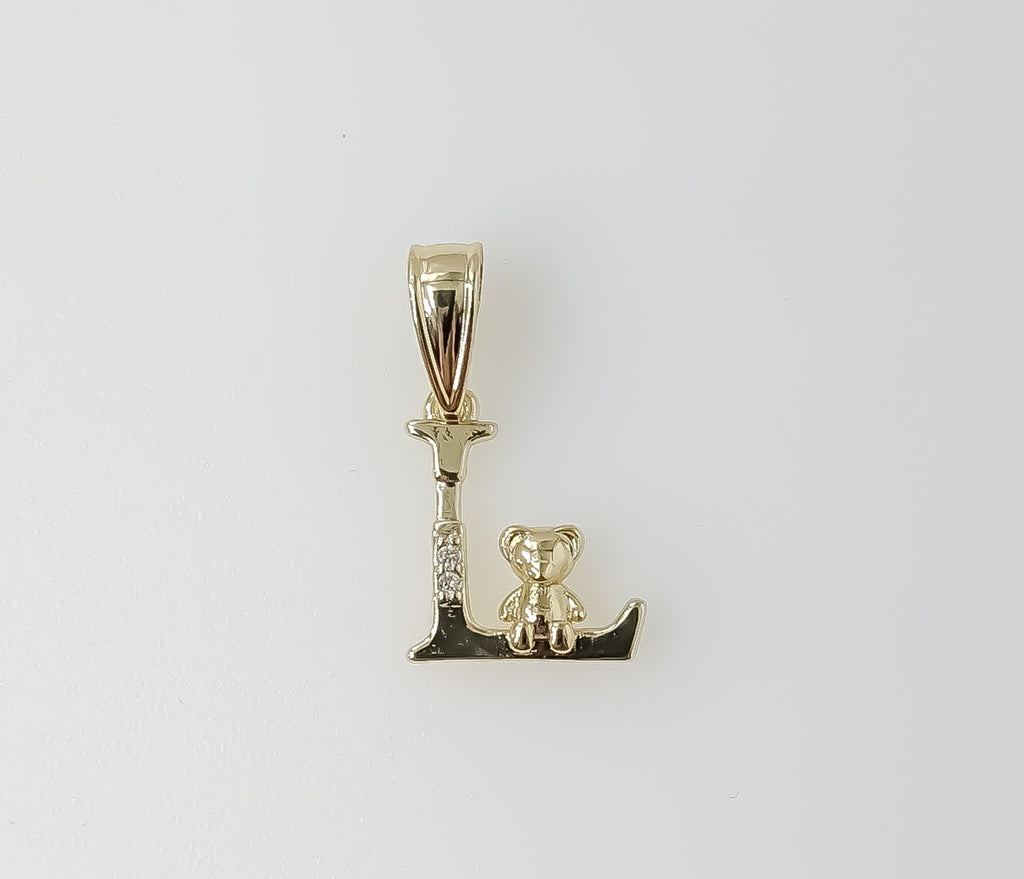 Plated Dainty Letter Initial "L" Pendant
