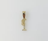 Plated Dainty Letter Initial "I" Pendant