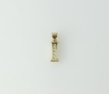 Plated Dainty Letter Initial "I" Pendant