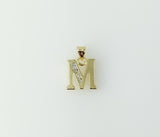 Plated Dainty Letter Initial "M" Pendant