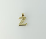 Plated Dainty Letter Initial "Z" Pendant
