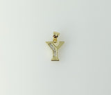 Plated Dainty Letter Initial "Y" Pendant