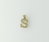 Plated Dainty Letter Initial "S" Pendant