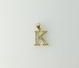 Plated Dainty Letter Initial "K" Pendant
