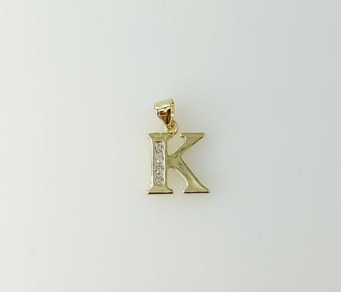 Plated Dainty Letter Initial "K" Pendant
