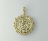Plated Large Mexican Centenario Double Sided 5mm Rope/Braided Chain Necklace