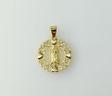 Plated Small Virgin Mary Pendant