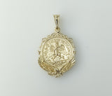 Plated Mexican Centenario Double Sided Pendant