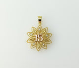 Dainty Multicolor My 15 Quinceanera Pendant Plated Sweet Fifteen Birthday Gift