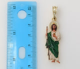 St Jude Trendy Patron Saint of Miracles Small Multicolor Plated Pendant