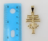Blessed Holy Cross of Caravaca with Angels Plated Pendant Devotion