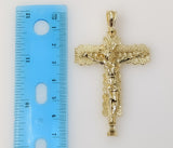 Large Crucifix Jesus Cross Plated Pendant Catholic Gift for Man