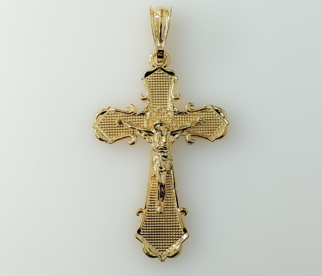Cross Crucifix Jesus Plated Men Pendant Religious Faith Charm