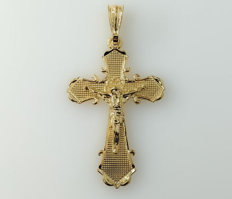 Cross Crucifix Jesus Plated Men Pendant Religious Faith Charm