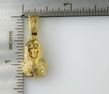 Plated Small Jesus Head with Robe Christ Pendant
