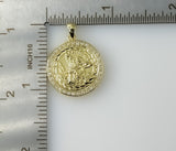 Saint Michael Archangel Small Golden Plated Medal Pendant Catholic Charm