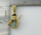 Plated Holy Infant of Atocha Pendant Blinged Religious Charm