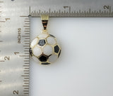 Plated Soccer Ball Pendant Athletic Sports Charm Gift
