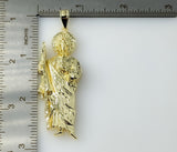 Men's Saint Jude Hip Hop Golden Plated Religious Catholic Pendant