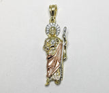 Plated Tri-Color Saint Jude Thaddaeus Pendant