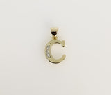 Plated Letter Initial "C" Pendant