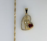 Plated Dainty Saint Jude Twist Chain Necklace