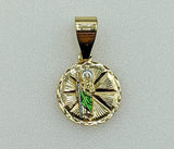 Plated Dainty Mini Multicolor Saint Jude Thaddaeus Pendant