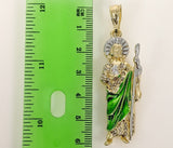 Plated Multicolor Saint Jude Thaddaeus Pendant