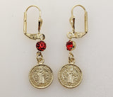 Plated Saint Benedict Earring