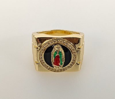Plated Multicolor Virgin Mary Men Ring