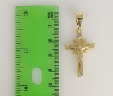 Virgin Mary Cross Double Pendants Charms 3mm Rope/Braided Plated Necklace