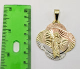 Plated Tri-Color Saint Jude Thaddaeus Pendant