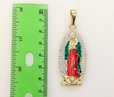 Plated Multicolor Virgin Mary 4mm Rope/Braided Chain Necklace