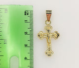 Plated Cross 3mm Rope/Braided Chain Necklace