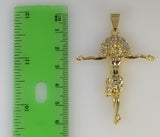 Plated Cross 5mm Figaro Chain Necklace