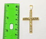 Plated Cross 5mm Figaro Chain Necklace