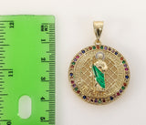 Plated Multicolor Saint Jude Thaddaeus Pendant