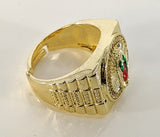 Plated Multicolor Virgin Mary Men Adjustable Ring