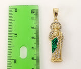 Plated Multicolor Saint Jude 3mm Rope/Braided Chain Necklace