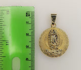 Virgin Mary Cross Double Pendants Charms 3mm Figaro Plated Necklace