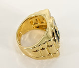 Plated Multicolor Saint Jude Men Adjustable Ring