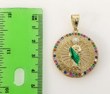 Plated Multicolor Saint Jude 4mm Rope/Braided Chain Necklace