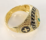 Plated Multicolor Saint Jude Men Adjustable Ring