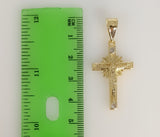 Virgin Mary Cross Double Pendants Charms 3mm Rope/Braided Plated Necklace