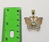 Plated Tri-Gold Butterfly Pendant