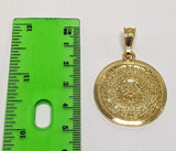 Plated Aztec Calendar Pendant*