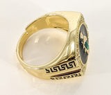 Plated Multicolor Saint Jude Men Adjustable Ring