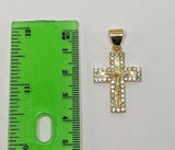 Plated Dainty Cross 3mm Cuban Chain Necklace