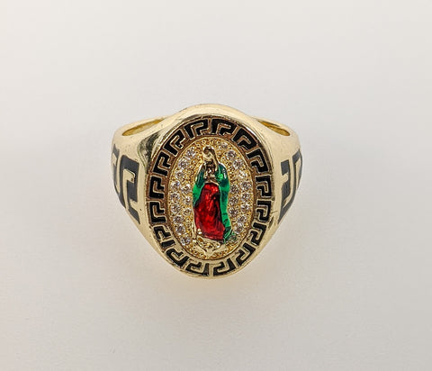 Plated Multicolor Virgin Mary Men Ring